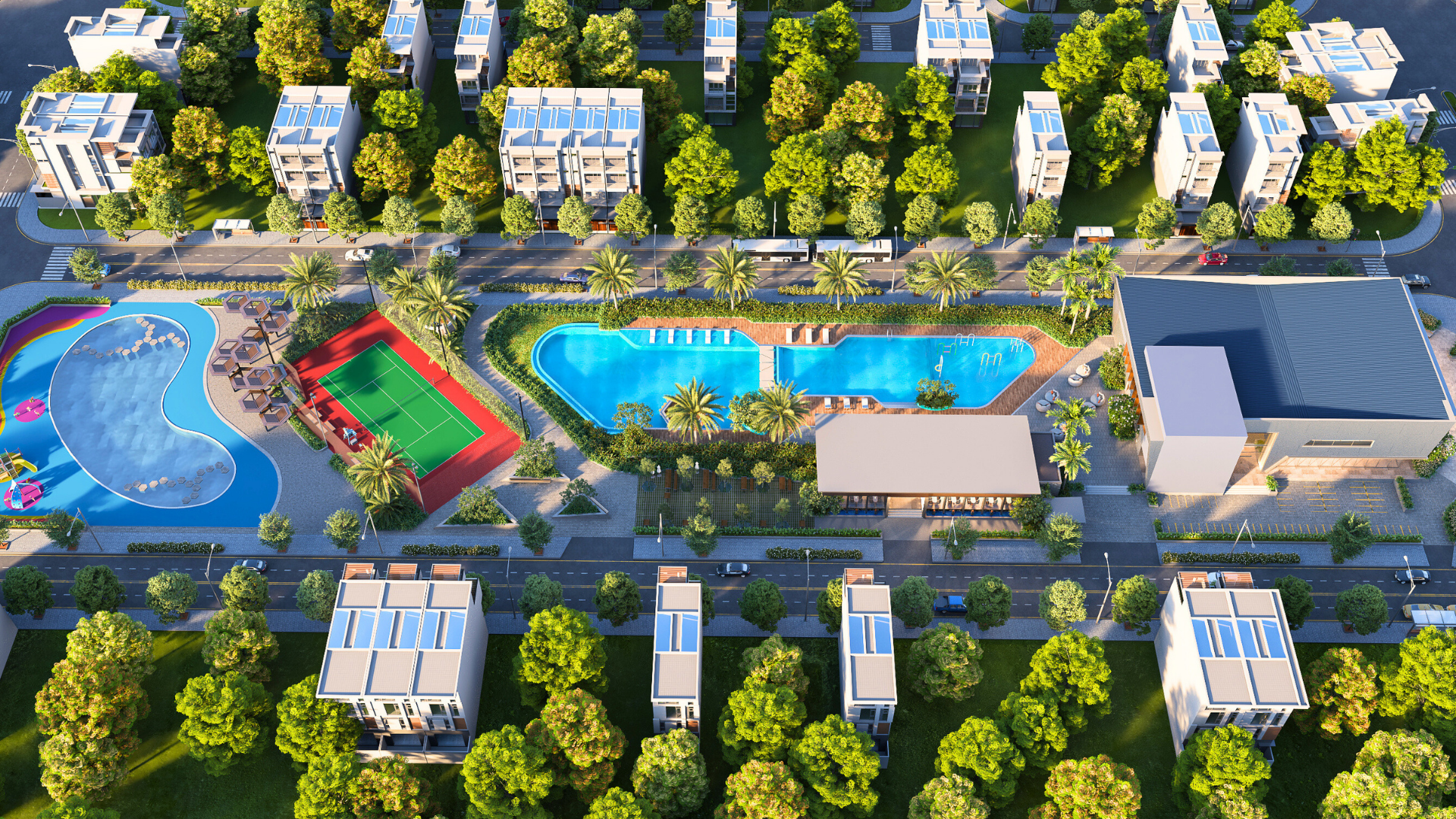 Tổ hợp tiện ích chéo với dự án Đông Bắc